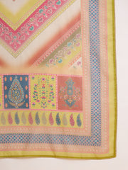 Olive Green Chinon Zari Sequence Thread Embroidered Coding With Gotta Patti Lace Kurta With Pant And Dupatta Set