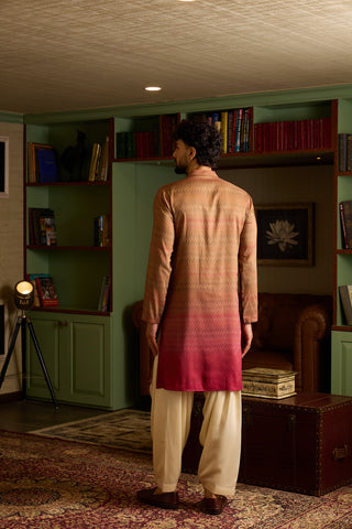 Chhaap Multi-Colour Zari Sequence Thread Embroidered Kurta